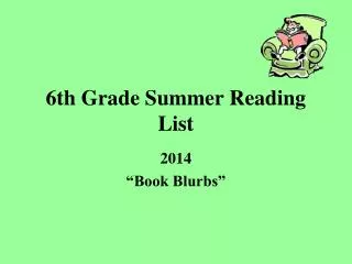 6th Grade Summer Reading List