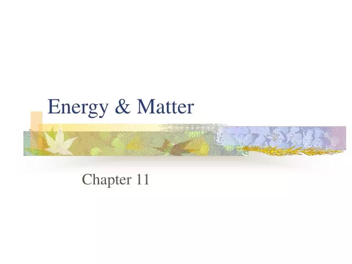 energy matter