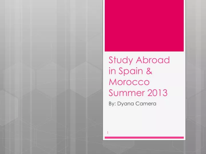 study abroad in spain morocco summer 2013