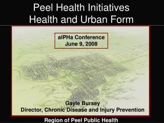 Peel Health Initiatives Health and Urban Form
