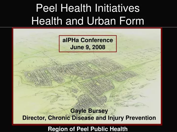 peel health initiatives health and urban form
