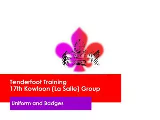 Tenderfoot Training 17th Kowloon (La Salle) Group