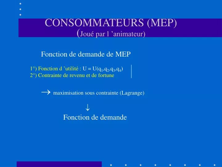 consommateurs mep jou par l animateur