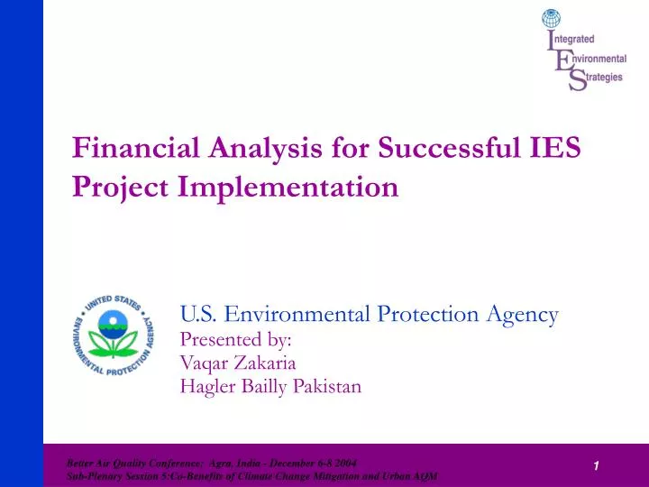 financial analysis for successful ies project implementation