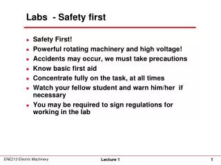 Labs - Safety first
