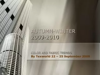 AUTUMN-WINTER 2009-2010