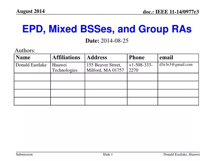 epd mixed bsses and group ras