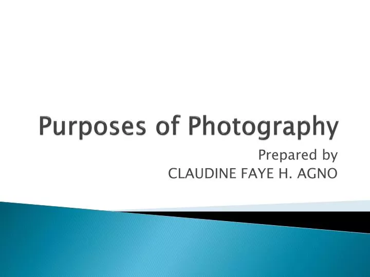 purposes of photography