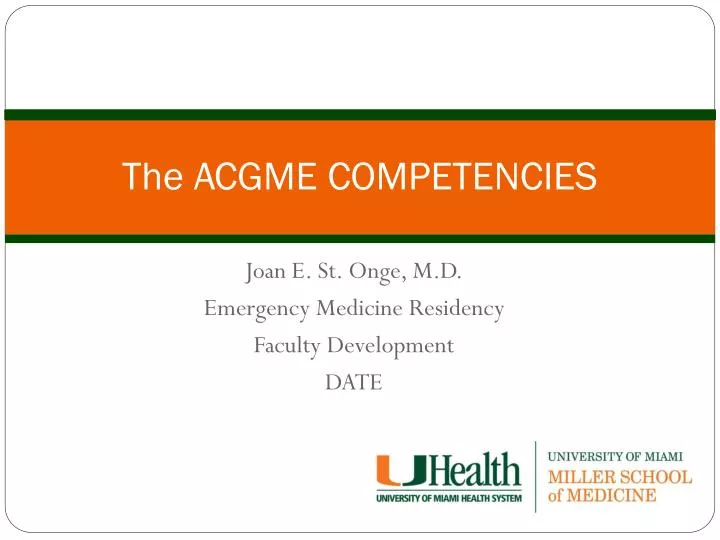 the acgme competencies