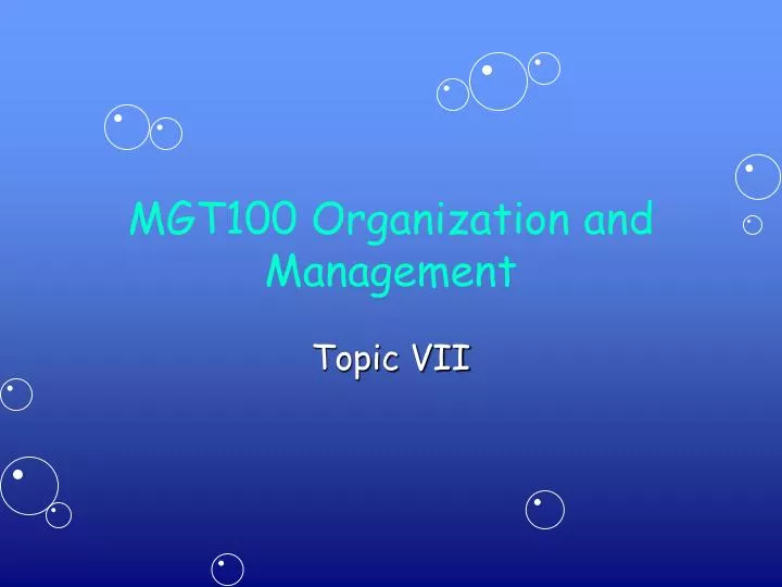 mgt100 organization and management