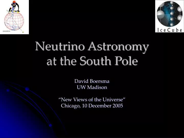 neutrino astronomy at the south pole