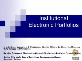 Institutional Electronic Portfolios