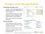 Google+ Local (Google Places) - slide 1