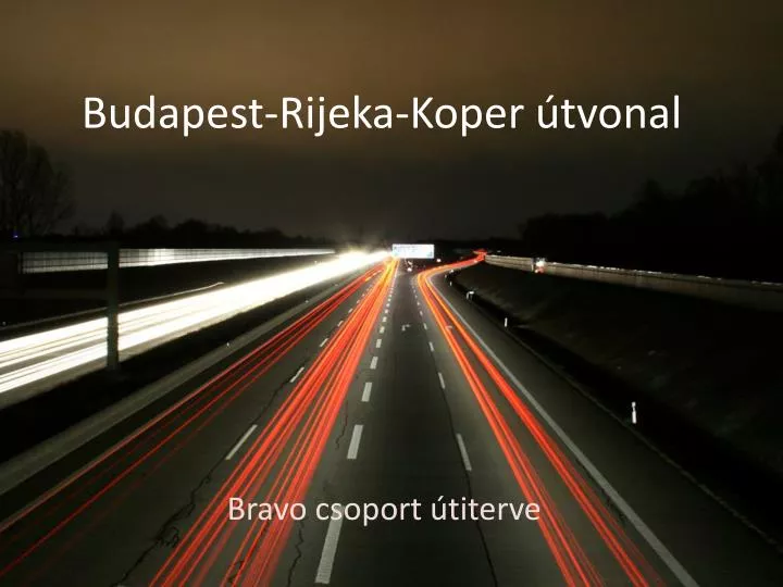 budapest rijeka koper tvonal