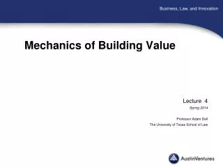 Mechanics of Building Value