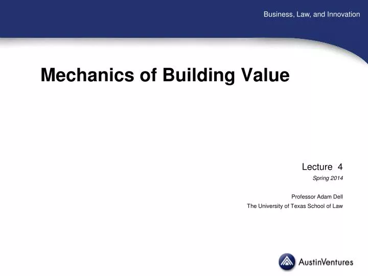 mechanics of building value