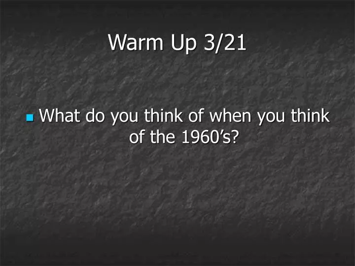 warm up 3 21