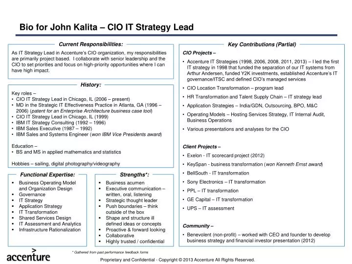 bio for john kalita cio it strategy lead