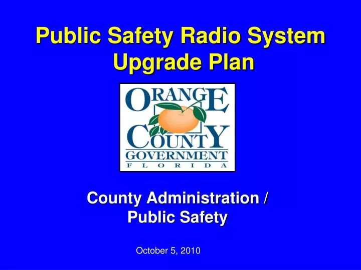 public safety radio system upgrade plan