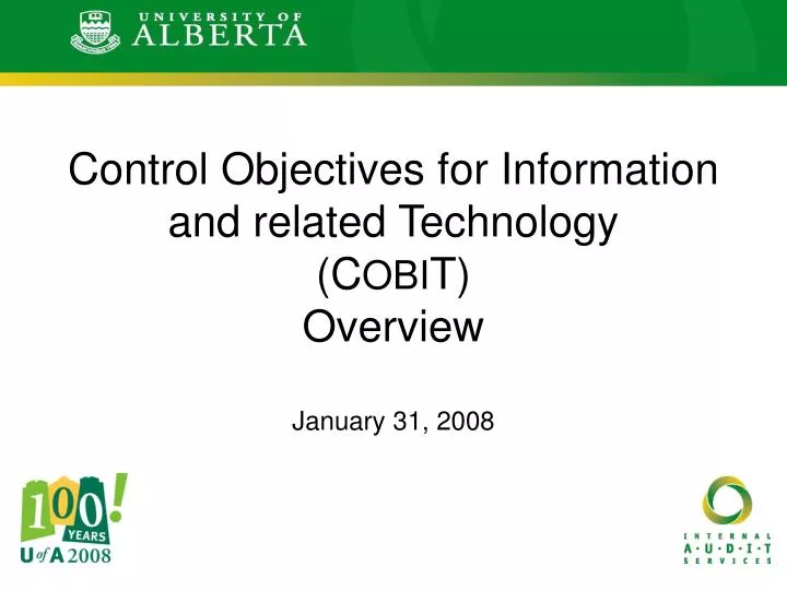 control objectives for information and related technology c obi t overview