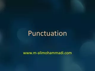 Punctuation m-alimohammadi
