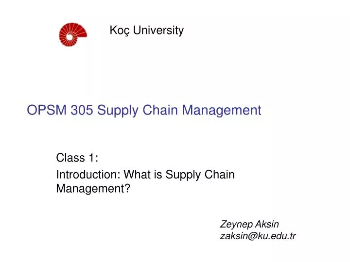 opsm 305 supply chain management