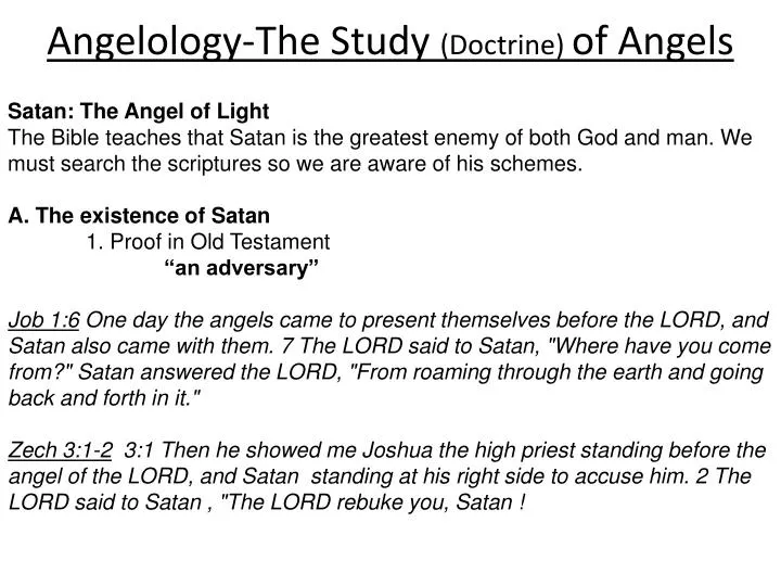 angelology the study doctrine of angels