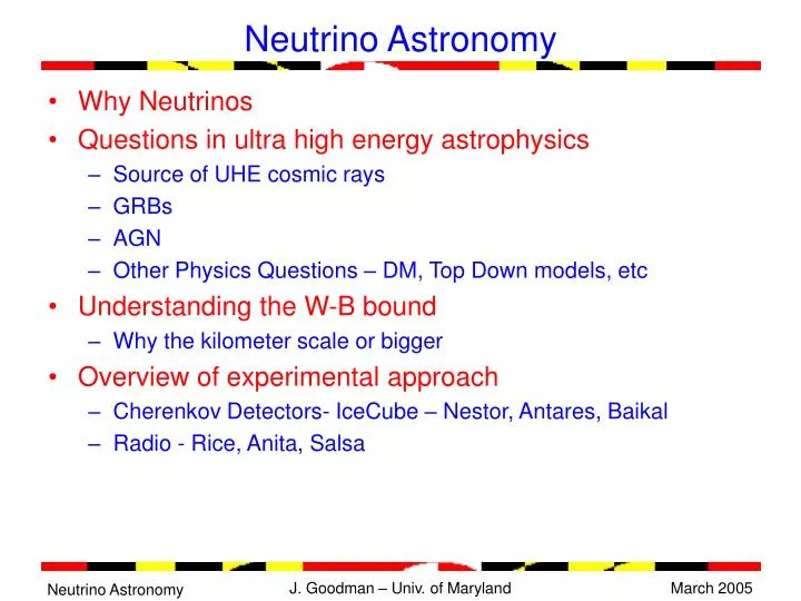 neutrino astronomy