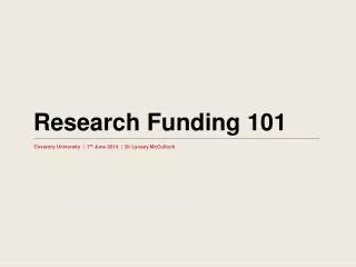 Research Funding 101
