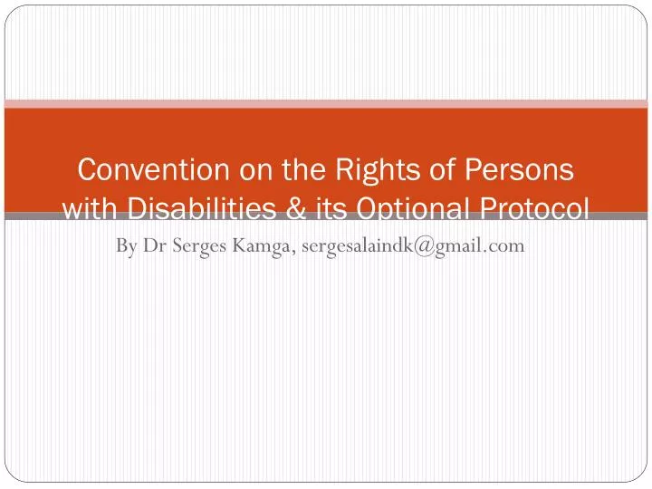 convention on the rights of persons with disabilities its optional protocol