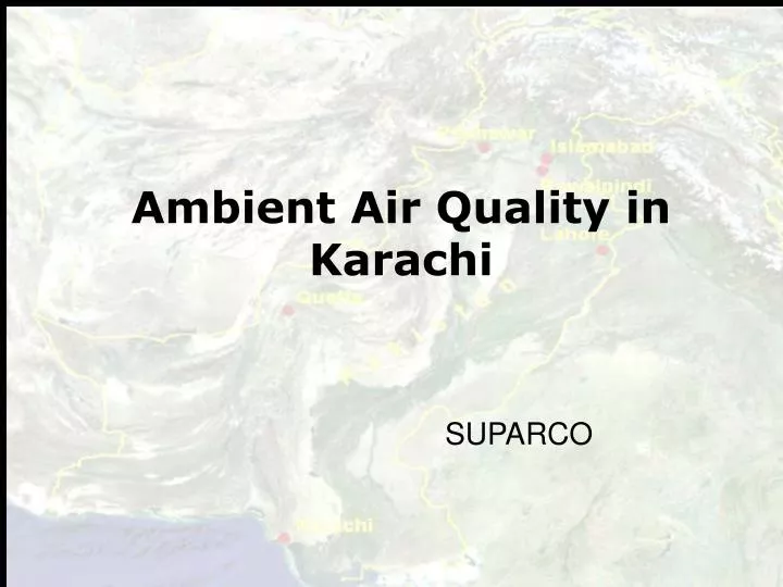 ambient air quality in karachi