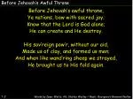 Before Jehovah’s Awful Throne