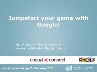 Jumpstart your game with Google!