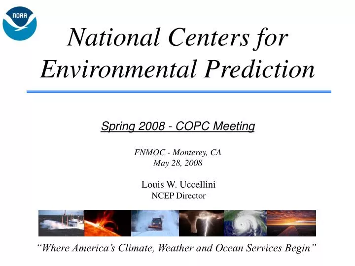 national centers for environmental prediction