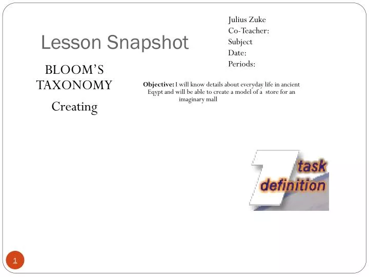 lesson snapshot