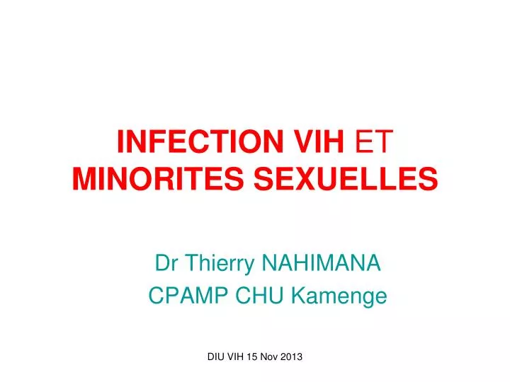 infection vih et minorites sexuelles