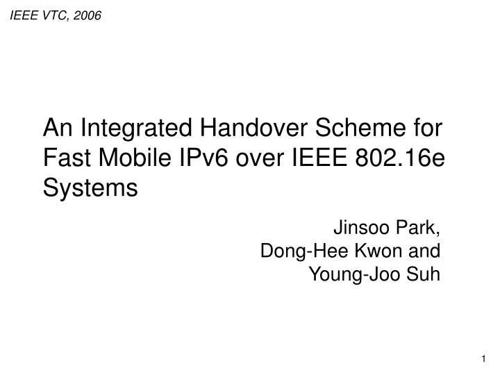 an integrated handover scheme for fast mobile ipv6 over ieee 802 16e systems