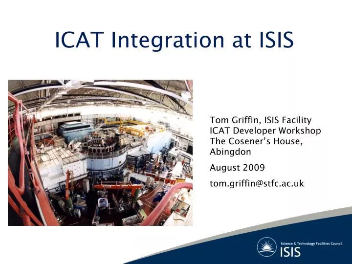icat integration at isis