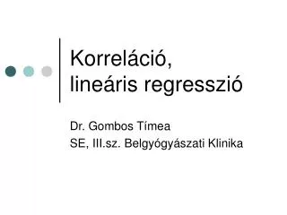 korrel ci line ris regresszi
