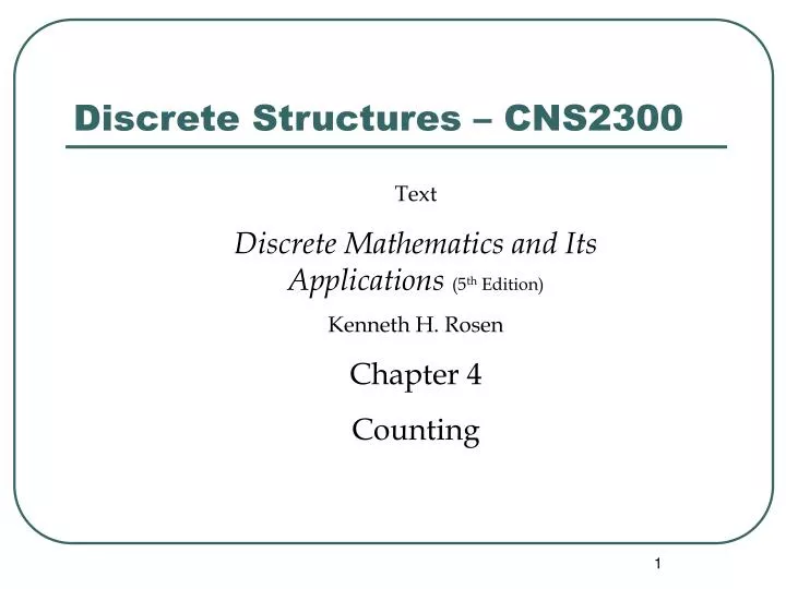 discrete structures cns2300