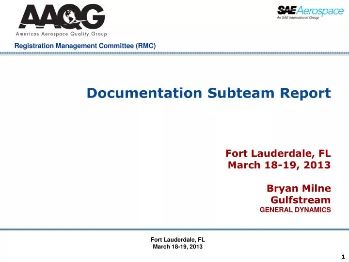 documentation subteam report