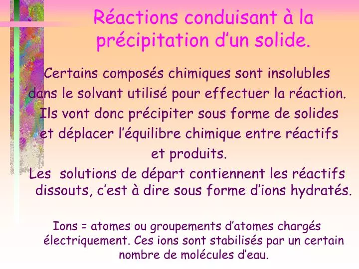 Réaction rapide: Solution de sulfate de cuivre II, solution de soude. 