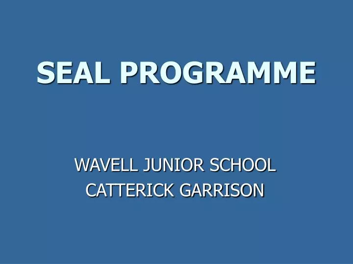 seal programme
