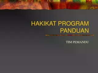 hakikat program panduan
