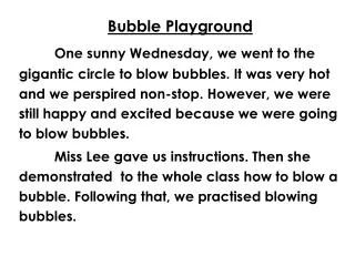 Bubble Playground