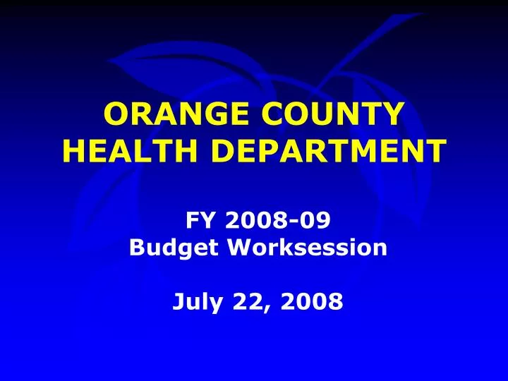 orange county health department
