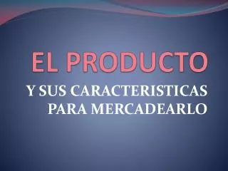 el producto