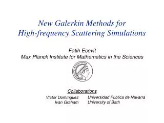 Fatih Ecevit Max Planck Institute for Mathematics in the Sciences
