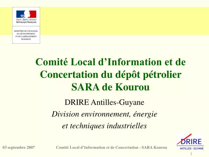 comit local d information et de concertation du d p t p trolier sara de kourou