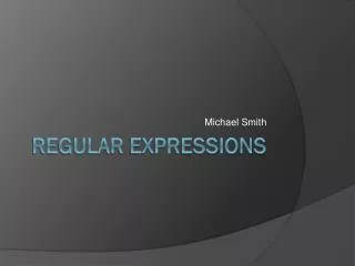 Regular Expressions